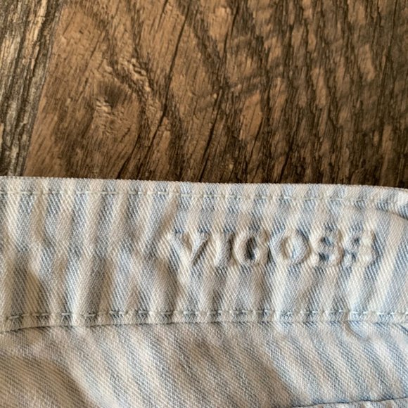 Vigoss Women's size 28W/29L Blue & White  "The Jagger" Skinny Striped Jeans - Picture 7 of 10